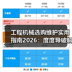 工程机械选购维护实用指南2026:度度导破解常见问题(图3) 工程机械选购维护实用指南2026:度度导破解常见问题(图3)